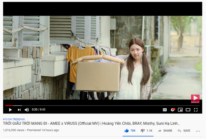 MV mới của AMEE tiến nhanh vào Top Trending: đúng là Jack, K-ICM và Quân A.P bị Top Trending YouTube thất sủng! - Ảnh 1.
