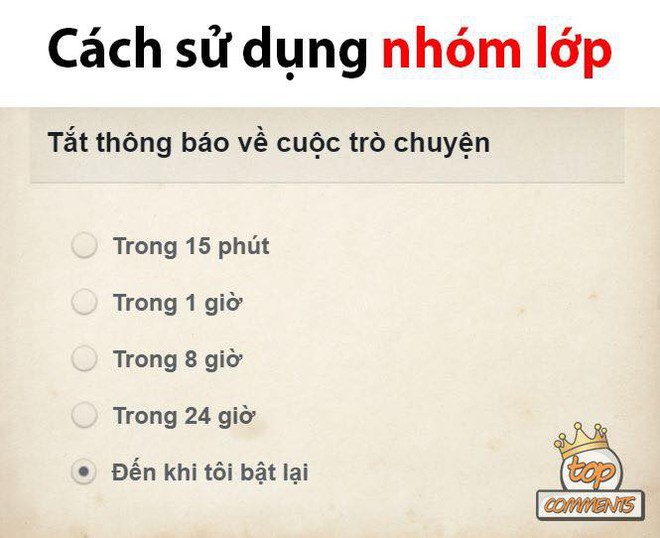 Thi nhau tắt thông báo rồi đến lúc cần chẳng thấy mặt ai, tình trạng sử dụng nhóm lớp ngày nay là đây chứ đâu! - Ảnh 1.