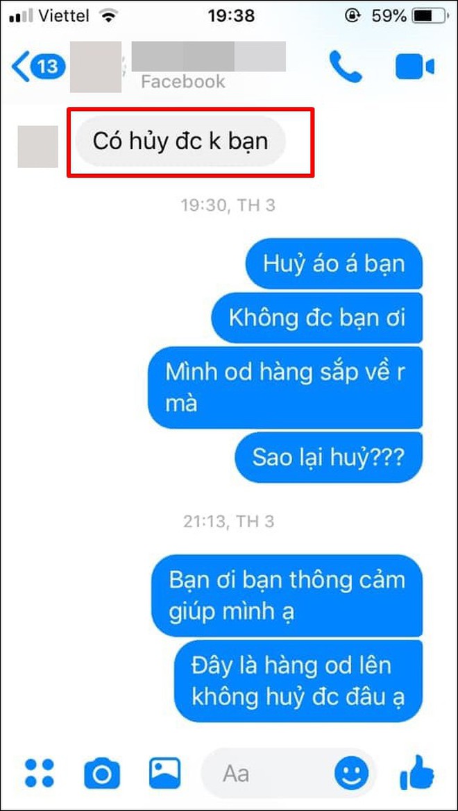 Pha boom hàng sốc tận óc của một nữ sinh: Năm lần bảy lượt đòi hủy order, đến ngày ship hàng thì xuất hiện tin nhắn "tôi là bố của cháu" - Ảnh 2.