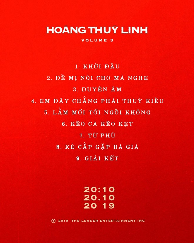 Hoàng Thùy Linh hé lộ tracklist album thứ 3: một sản phẩm đậm chất dân gian Việt Nam. - Ảnh 1.