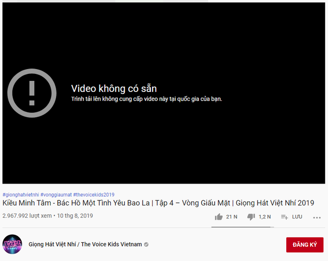 Kỳ lạ các clip Giọng hát Việt nhí 2019 bất ngờ bốc hơi khỏi kênh YouTube chính thức - Ảnh 3.