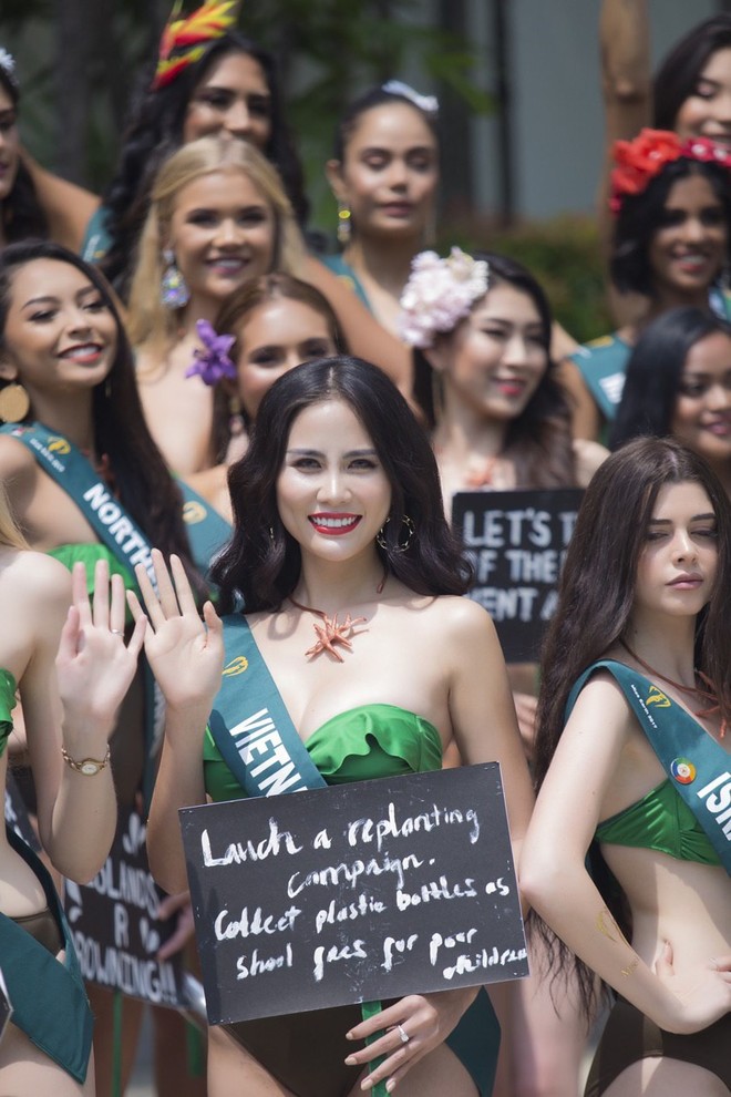 Đại diện Việt Nam diện bikini khoe body nổi bật, kéo đến dàn thí sinh Hoa hậu Trái đất 2019 đúng là hết hồn - Ảnh 3.