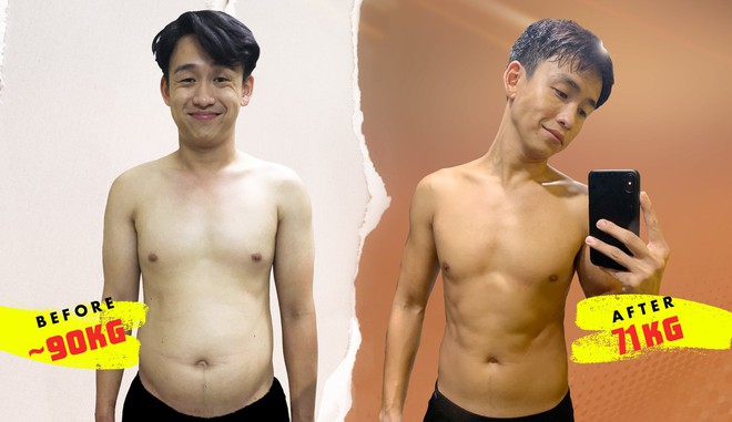 Sốc với hình ảnh MC Quang Bảo lúc béo chạm mức 90kg, nhìn đến body hiện tại mới bất ngờ - Ảnh 1.