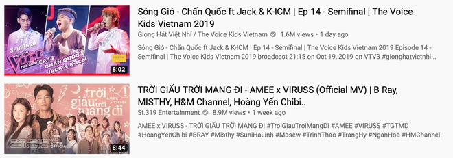 Đổi lời và phối mới hit Sóng Gió, Jack & K-ICM lên thẳng Top 1 Trending, lập kỷ lục vô tiền khoáng hậu cho The Voice Kid - Ảnh 1.