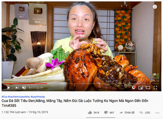 Đẳng cấp của Quỳnh Trần JP - Youtuber ẩm thực đang hot nhất MXH: 5 ngày ra 5 video mukbang, thu về gần 6 triệu views nhanh ngỡ ngàng - Ảnh 9.