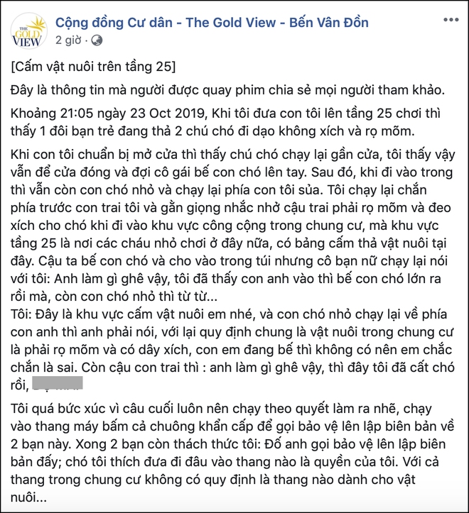 Đôi nam nữ bị người đàn ông ngăn cản dắt chó cưng trong chung cư cao cấp ở Sài Gòn và màn tranh cãi cực căng của dân mạng - Ảnh 7.