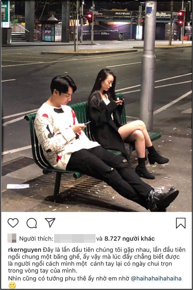 Khoe ảnh lần đầu gặp bạn gái tình cờ như phim ngôn tình, Rocker Nguyễn khiến netizen không khỏi thắc mắc vì 1 chi tiết - Ảnh 1.