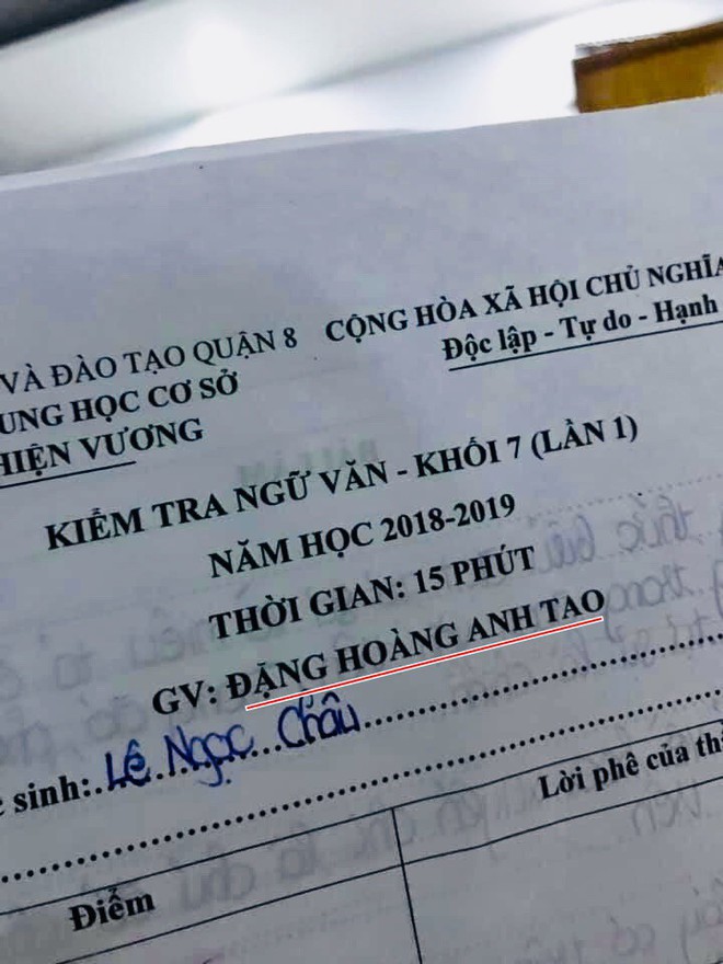 Thầy giáo dạy văn bất ngờ gây bão mạng xã hội với cái tên độc lạ Đặng Hoàng Anh Tao - Ảnh 1.