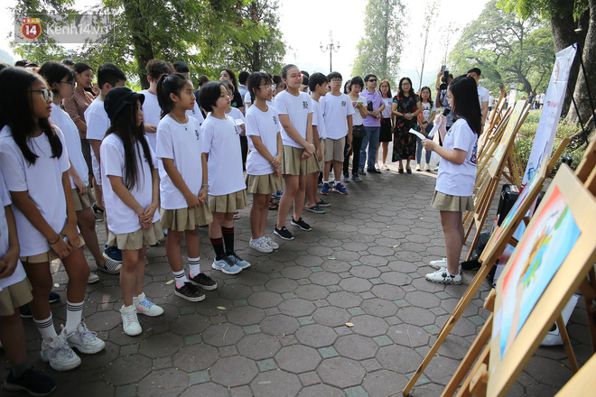 Học sinh Marie Curie tổ chức ngày hội triễn lãm tranh kêu gọi cộng đồng bảo vệ môi trường - Ảnh 3.