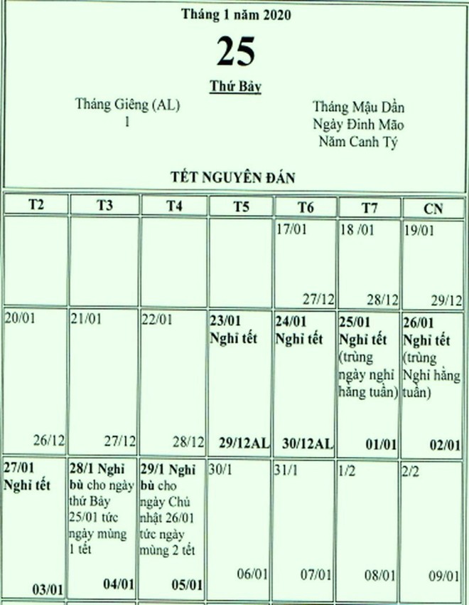 Thủ tướng chốt phương án nghỉ Tết Nguyên đán 2020 - Ảnh 1.