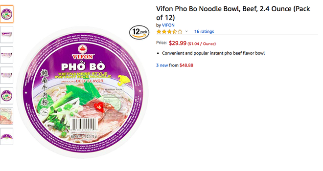 Ngó nghía những loại mì - miến - phở Việt đóng gói bán trên Amazon: đắt gấp 10-15 lần ở Việt Nam, còn không có mà mua - Ảnh 13.