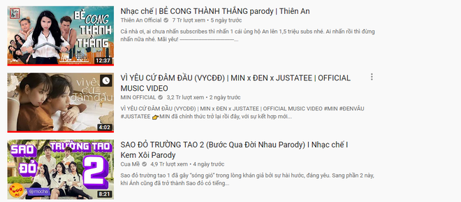 Hơn 2 ngày trôi qua, Min hợp sức Đen Vâu, JustaTee vẫn chưa thể soán ngôi top 1 trending của Thiên An nhạc chế! - Ảnh 2.