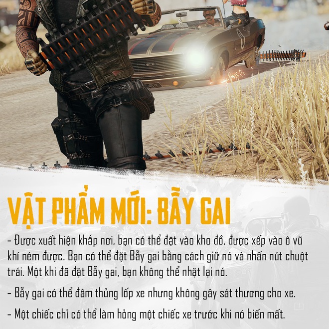 PUBG: Bản update 5.2 đã có, xuất hiện vật phẩm mới có khả năng làm nổ lốp xe - Ảnh 7.