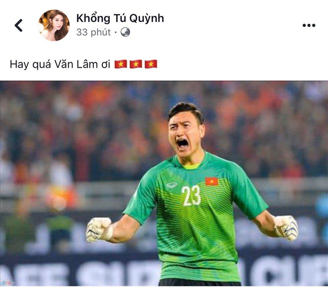 Cản ph&aacute; qu&aacute; xuất sắc, Đặng Văn L&acirc;m khiến Đỗ Mỹ Linh, Khổng T&uacute; Quỳnh v&agrave; loạt sao Vbiz phải thốt l&ecirc;n khen ngợi - Ảnh 2.