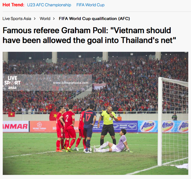 Cựu trọng tài nổi tiếng nhất nước Anh, từng bắt 2 kỳ World Cup nói Việt Nam mất oan bàn thắng - Ảnh 2.