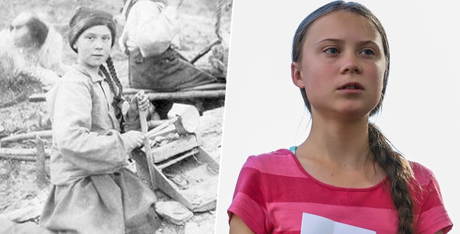 Dân mạng xôn xao khi Greta Thunberg xuất hiện trong bức hình từ cách đây 120 năm: Tấm hình có thật 100%, phải chăng cô bé có thể xuyên không? - Ảnh 3.