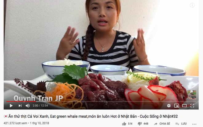 Đăng video ăn thịt cá voi xanh mua ở Nhật khiến dân mạng tranh cãi nảy lửa, Quỳnh Trần JP lên tiếng đáp trả cực gắt - Ảnh 6.