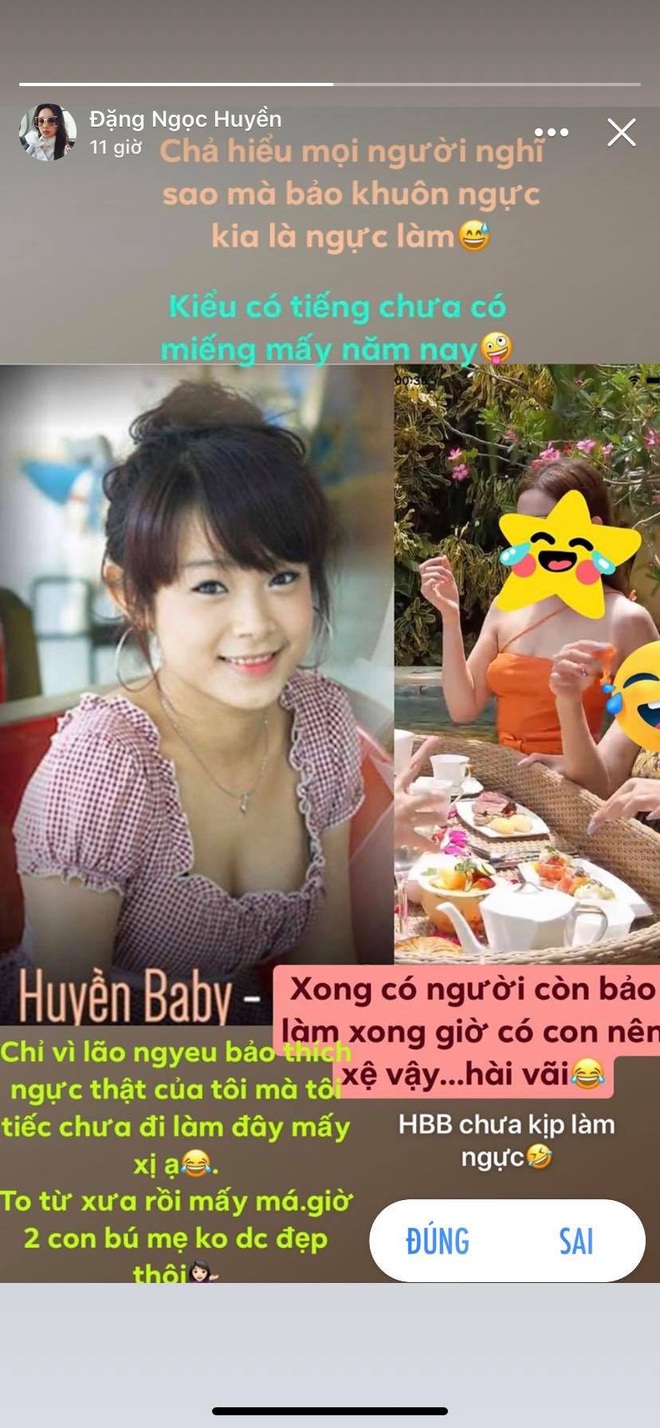 Huyền Baby đáp trả tin đồn dao kéo vòng 1: Cũng muốn lắm mà chồng thích ngực thật nên tiếc chưa đi làm - Ảnh 2.