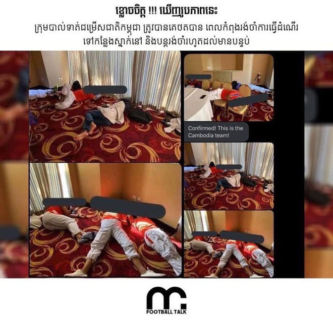 Công tác tiếp đón yếu kém của nước chủ nhà SEA Games 30: U22 Campuchia đợi 12 tiếng ở sân bay, nằm ngủ vạ vật trên thảm vì hết phòng khách sạn - Ảnh 1.
