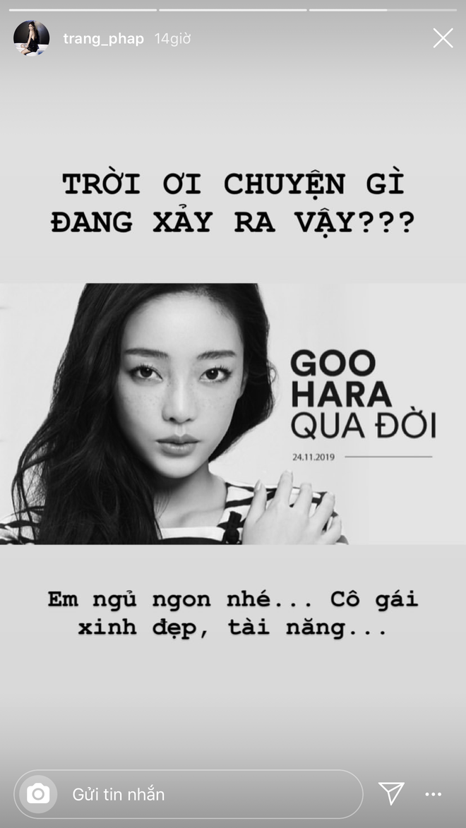 Hàng loạt sao Vbiz không tin nổi Goo Hara qua đời là sự thật, đau xót cho một tài năng đã ra đi mãi mãi! - Ảnh 6.