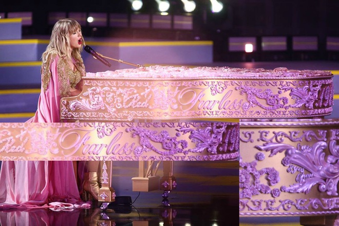 Từ chiếc áo cho đến cây đàn piano khắc chữ tinh xảo, Taylor Swift đều gửi gắm thông điệp kêu gào cho số phận 6 album cũ tại AMAs 2019? - Ảnh 10.