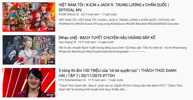 Tròn đúng 17 tiếng, Việt Nam Tôi của Jack và K-ICM chính thức hạ gục Hậu Hoàng để giữ vị trí #1 trending Youtube - Ảnh 2.