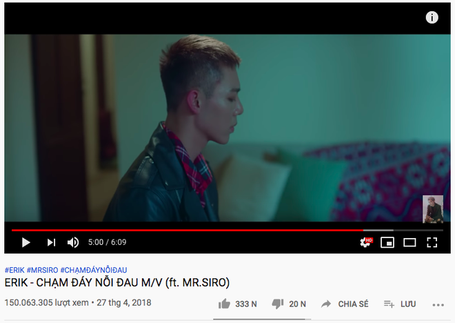 Âm thầm cán mốc 150 triệu view sau 1 năm rưỡi ra mắt, Chạm Đáy Nỗi Đau chính là bản hit đỉnh nhất sự nghiệp Erik! - Ảnh 1.