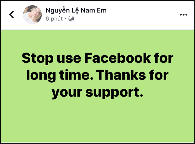 Nam Em bất ngờ tuy&ecirc;n bố sẽ dừng d&ugrave;ng Facebook một thời gian, chuyện g&igrave; đ&acirc;y? - Ảnh 1.