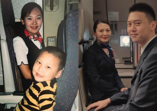 Cậu bé chụp ảnh cùng nữ tiếp viên xa lạ khi lần đầu đi máy bay, 15 năm sau gặp lại cả hai đã trở thành đồng nghiệp - Ảnh 1.