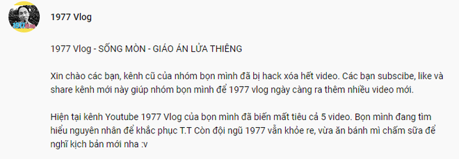 1977 Vlog giữa tâm bão: Thừa nhận không tự ẩn video, còn bị kẻ khác tranh thủ nhái YouTube y hệt - Ảnh 4.