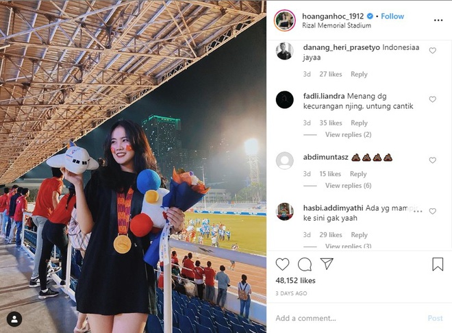 Fan Indonesia đánh chiếm Instagram của bạn gái Văn Hậu, nguyền rủa bộ đôi trai tài, gái sắc xuống địa ngục - Ảnh 1.