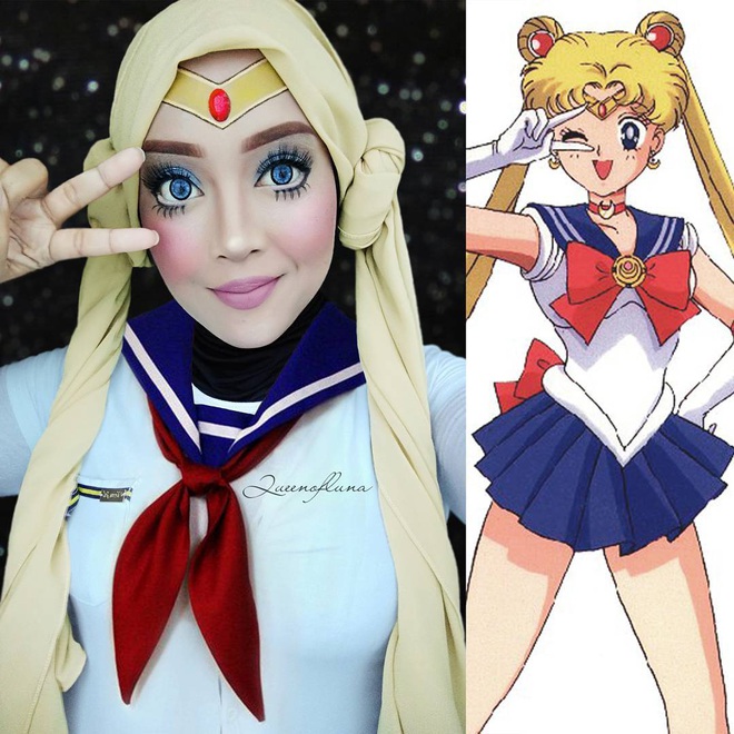 Từ dị nhân của phim X-Men cho đến kẻ phản diện trong vũ trụ điện ảnh Disney, cô gái tự tin cosplay thành bất cứ ai chỉ với tấm khăn Hijab - Ảnh 17.