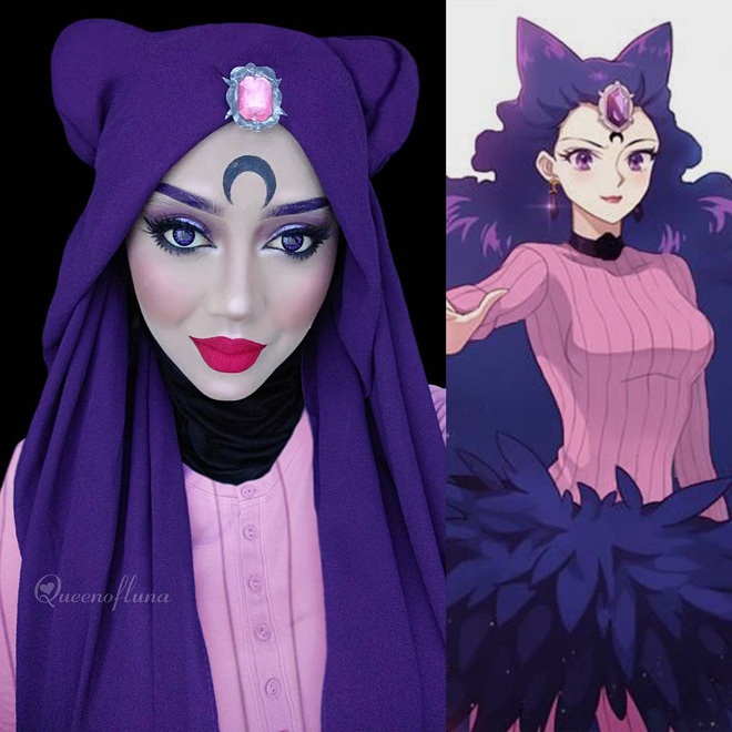 Từ dị nhân của phim X-Men cho đến kẻ phản diện trong vũ trụ điện ảnh Disney, cô gái tự tin cosplay thành bất cứ ai chỉ với tấm khăn Hijab - Ảnh 16.