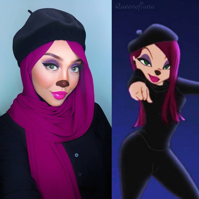 Từ dị nhân của phim X-Men cho đến kẻ phản diện trong vũ trụ điện ảnh Disney, cô gái tự tin cosplay thành bất cứ ai chỉ với tấm khăn Hijab - Ảnh 5.