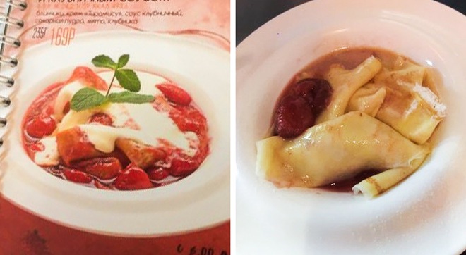 Loạt ảnh tr&ecirc;n menu - ngo&agrave;i đời l&agrave; minh chứng cho sự vỡ vụn của thực kh&aacute;ch khi ăn nh&agrave; h&agrave;ng: Đừng tin, lừa đ&oacute;! (Phần 1) - Ảnh 6.