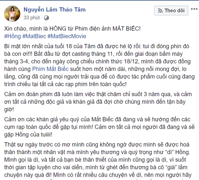 B&eacute; Hồng Thảo T&acirc;m lần đầu t&acirc;m sự sương sương về Mắt Biếc, h&agrave;i l&ograve;ng tuyệt đối với b&agrave; d&igrave; t&igrave;nh si - Ảnh 2.