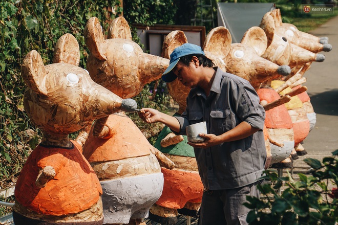 Ngắm đàn chuột chuẩn bị ra đường hoa Nguyễn Huệ biểu diễn mừng Tết Canh Tý 2020 - Ảnh 12.