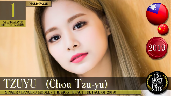 Tranh cãi BXH 100 gương mặt đẹp nhất thế giới 2019: Nữ thần Tzuyu ...