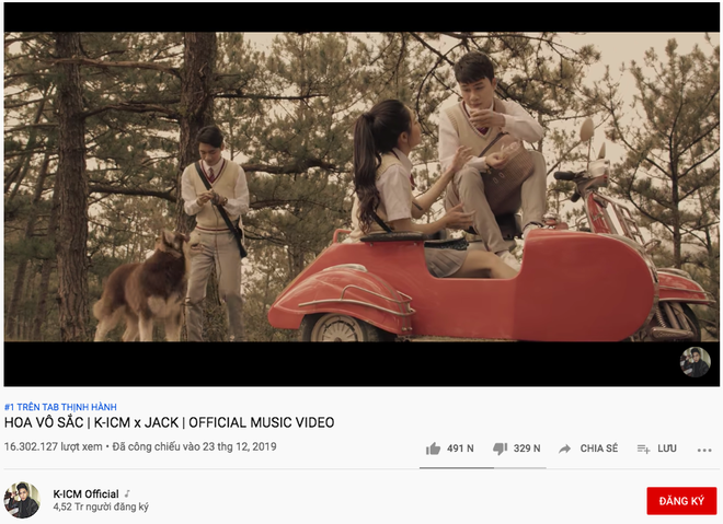 MV của Jack & K-ICM đạt lượng dislike khủng nhất lịch sử Vpop, kênh YouTube đã tụt 250 nghìn lượt đăng ký  - Ảnh 2.