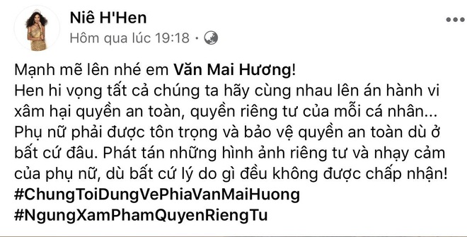 Minh Tú, H’Hen Niê cùng dàn người đẹp Vbiz kêu gọi bảo vệ phụ nữ và quyền riêng tư nghệ sĩ, khẳng định đứng về phía Văn Mai Hương giữa sự cố lộ clip - Ảnh 3.