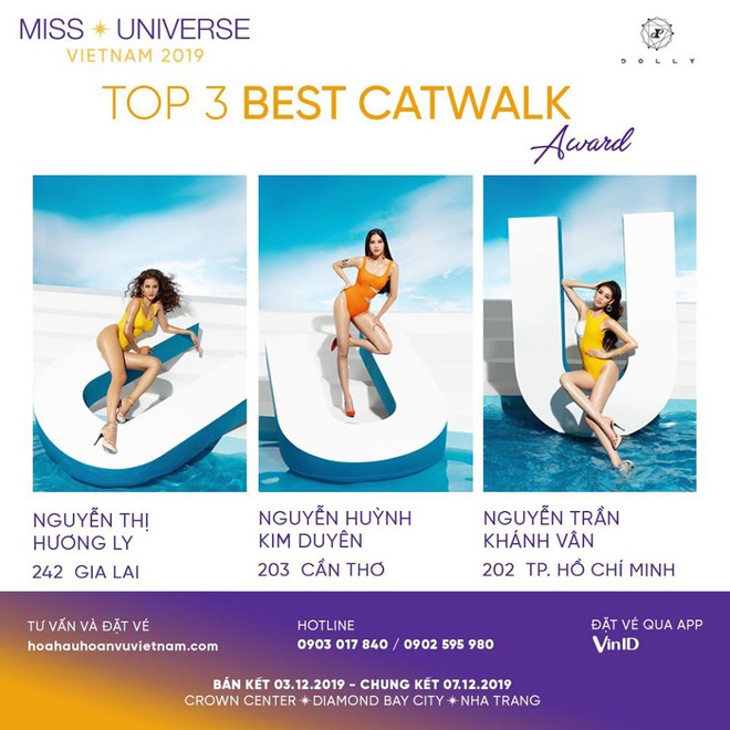 Lộ diện top 3 thí sinh catwalk đỉnh cao nhất Hoa hậu Hoàn vũ 2019, quán quân Vietnams Next Top Model cũng có mặt? - Ảnh 1.
