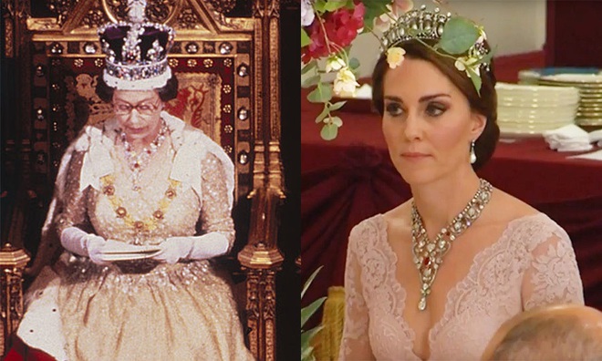 Không phải nữ nhân Hoàng gia nào cũng được dùng chung trang sức với Nữ hoàng Anh, nhưng cháu dâu Kate Middleton thì có - Ảnh 6.