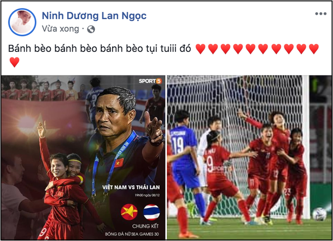 Đặng Thu Thảo, Chi Pu cùng dàn sao Vbiz vỡ oà hạnh phúc khi tuyển nữ Việt Nam giành HCV SEA Games 30 - Ảnh 13.