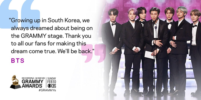 BTS khiến fan Kpop tự hào với lời hứa chắc nịch tại sân khấu Grammy 2019: Chúng tôi sẽ quay trở lại - Ảnh 2.