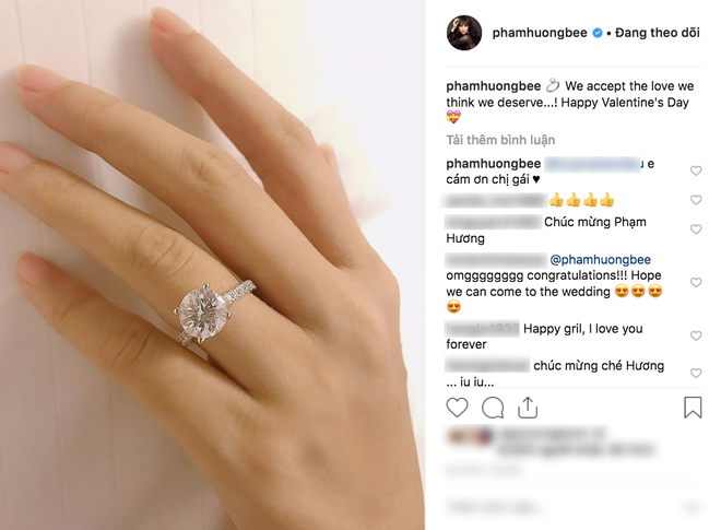 HOT: Phạm Hương đeo nhẫn kim cương ngón áp út, chính thức xác nhận đã đính hôn ngày 14/2 - Ảnh 1.