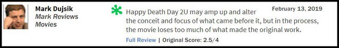 Phim hậu truyện kẻ s&aacute;t nh&acirc;n ng&agrave;y sinh nhật Happy Death Day 2U chia rẽ giới ph&ecirc; b&igrave;nh s&acirc;u sắc - Ảnh 8.