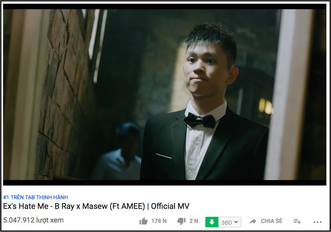 MV của BigDaddy và Emily chính thức nhường ngôi cho B Ray sau 1 tuần trụ Top 1 Trending, Underground đang manh nha trở lại? - Ảnh 1.