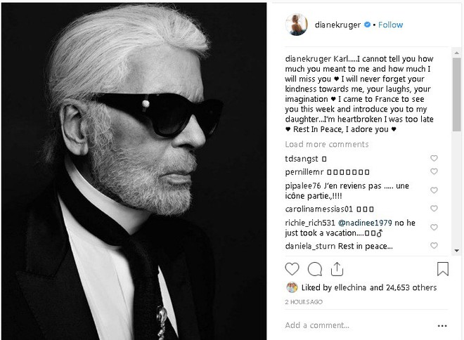 Karl Lagerfeld qua đời, Victoria Beckham, Gigi, Bella Hadid và loạt sao thế giới bày tỏ niềm thương tiếc với huyền thoại thời trang - Ảnh 12.