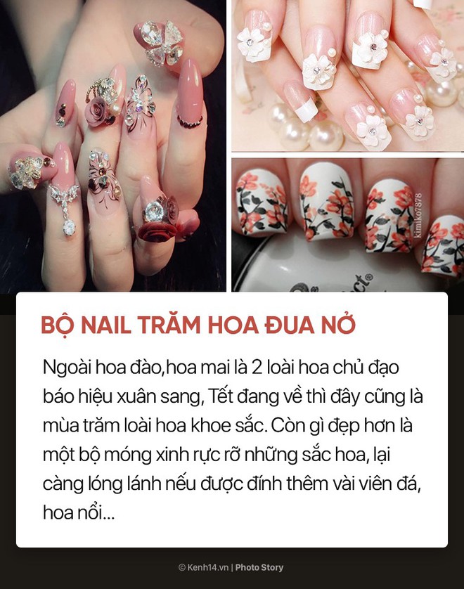 Những mẫu nail xinh bạn có thể thử trong dịp Tết này - Ảnh 3.