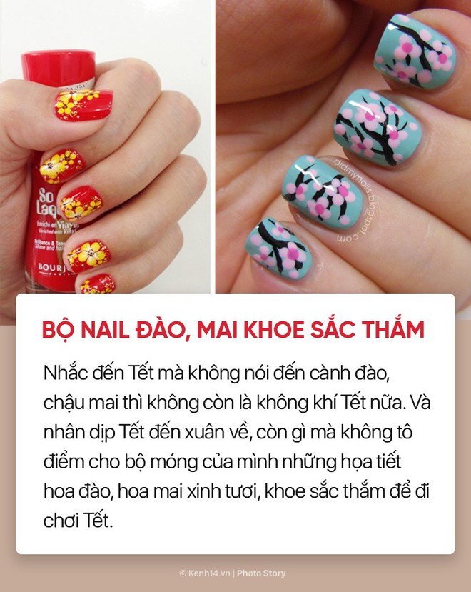 Những mẫu nail xinh bạn có thể thử trong dịp Tết này - Ảnh 5.